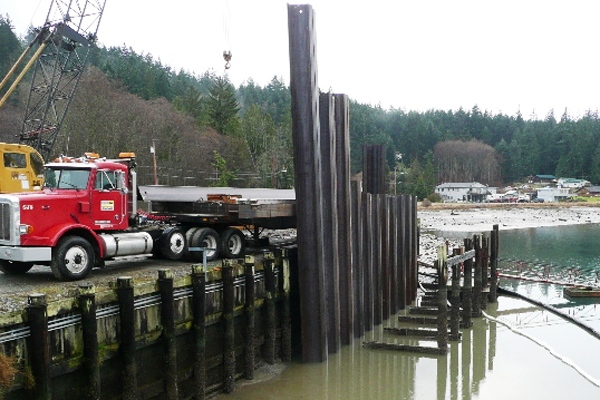 Sheet pile wall