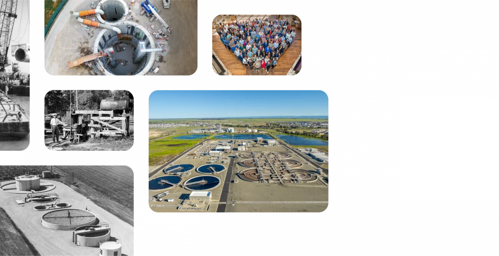 A photo collage of projects and people from KJ's past and present.