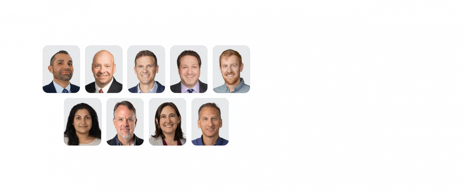 A photo collage depicting headshots of 9 KJ employees who have become Vice Presidents and Principals of the company.
