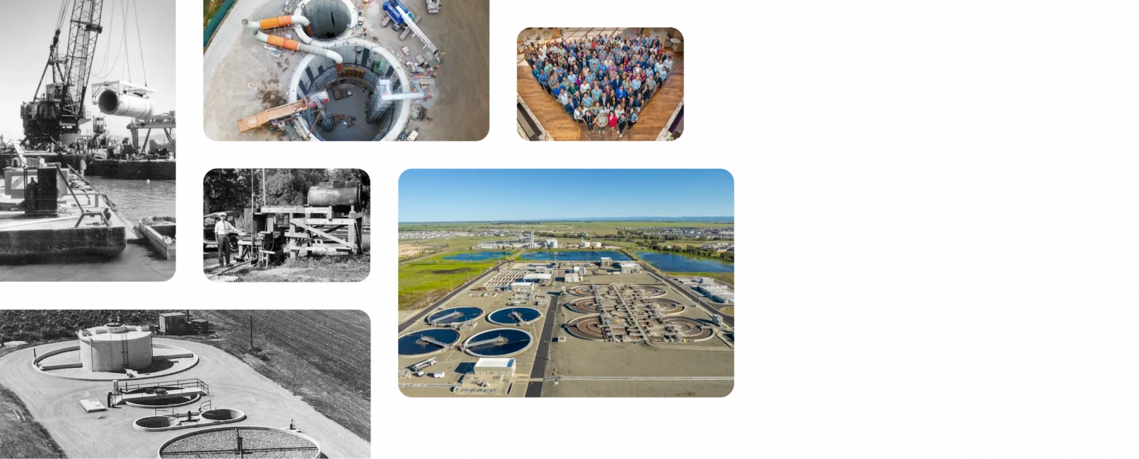 A photo collage of projects and people from KJ's past and present.