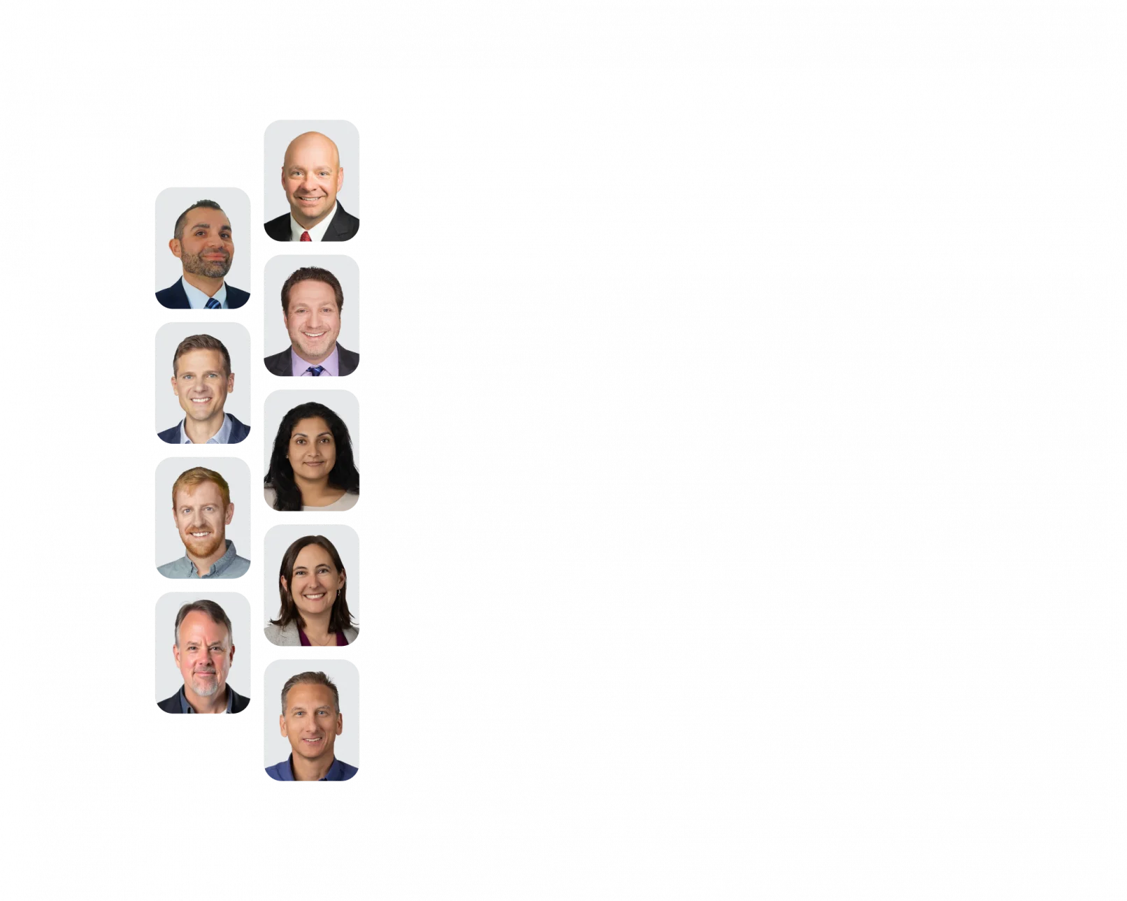 A photo collage depicting headshots of 9 KJ employees who have become Vice Presidents and Principals of the company.