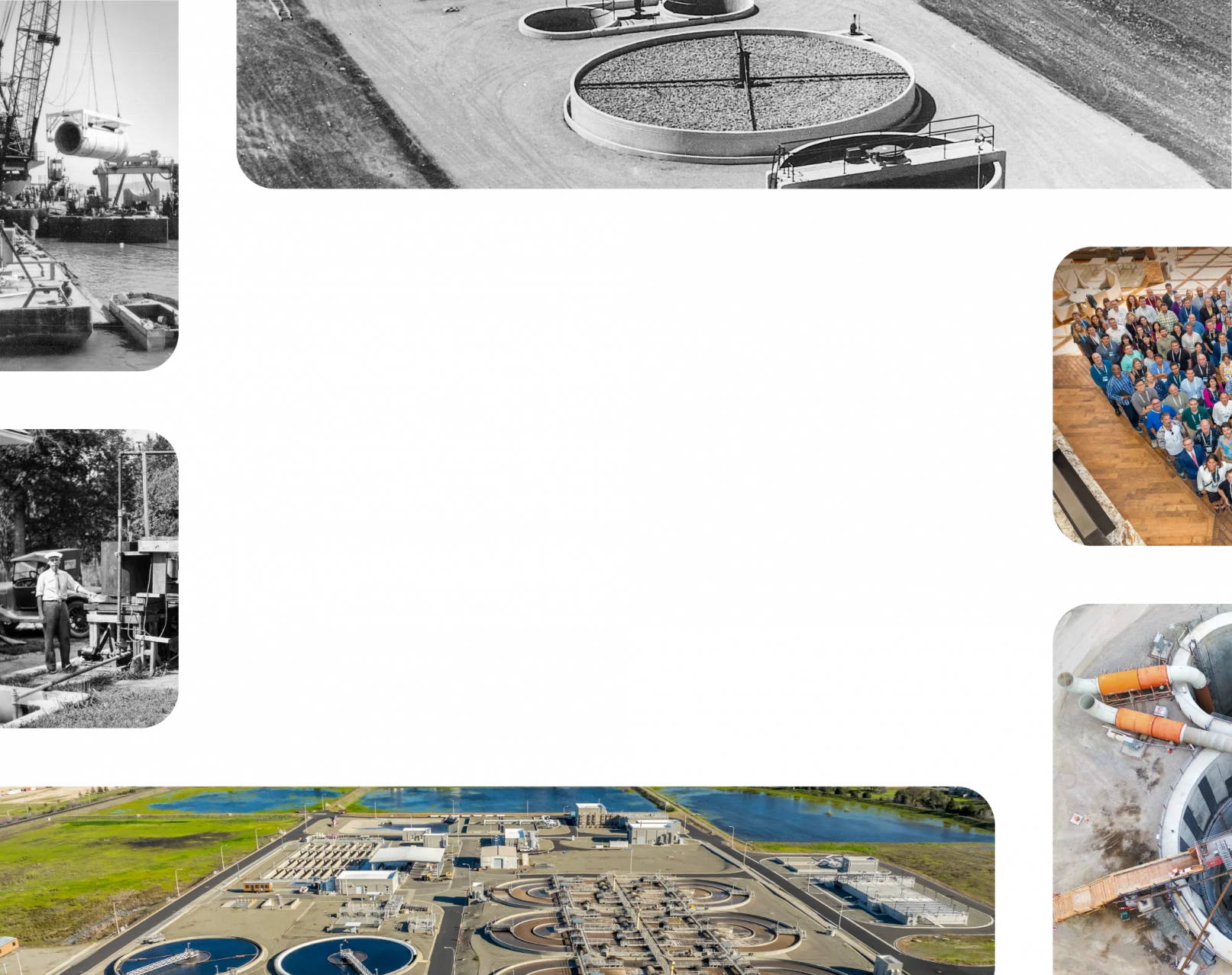 A photo collage of projects and people from KJ's past and present.